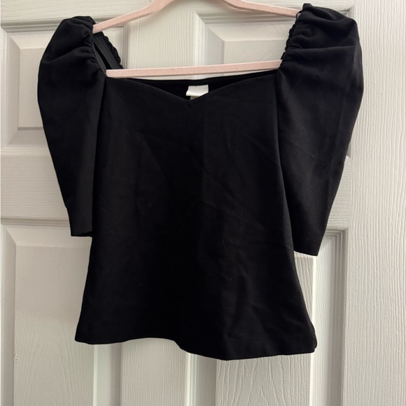 H&M Black Puff Sleeve Blouse - Picture 1 of 5